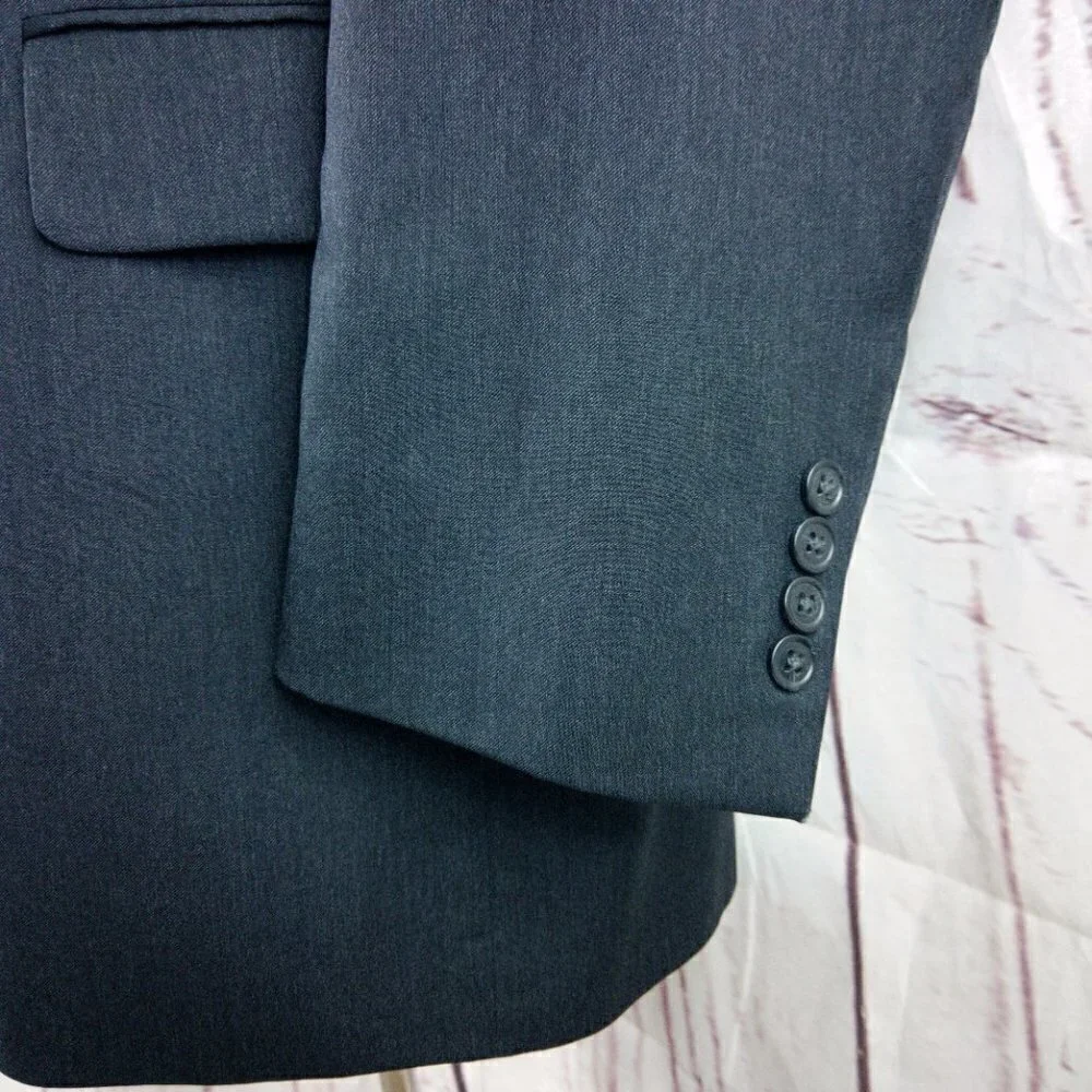 Jos A Bank Signature Collection Mitchell 46L 3 Buttn Charcoal Suit Blazer Jacket